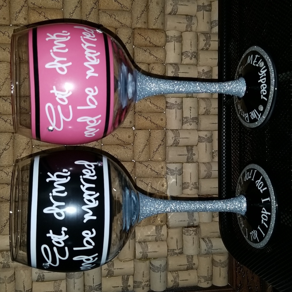 Wedding wine glasses goblets